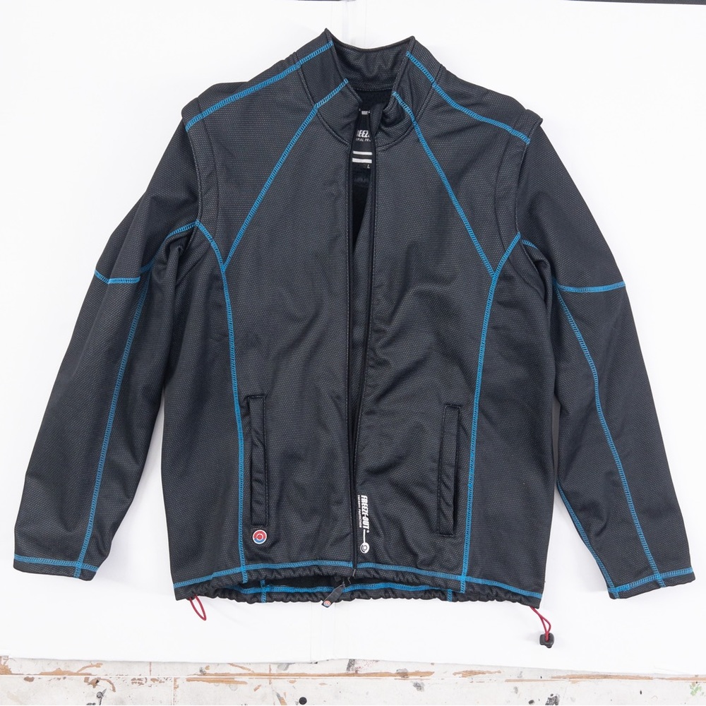 Freeze Out Thermal Protection Mens Moto Jacket Full Zip Detachable Sleeves